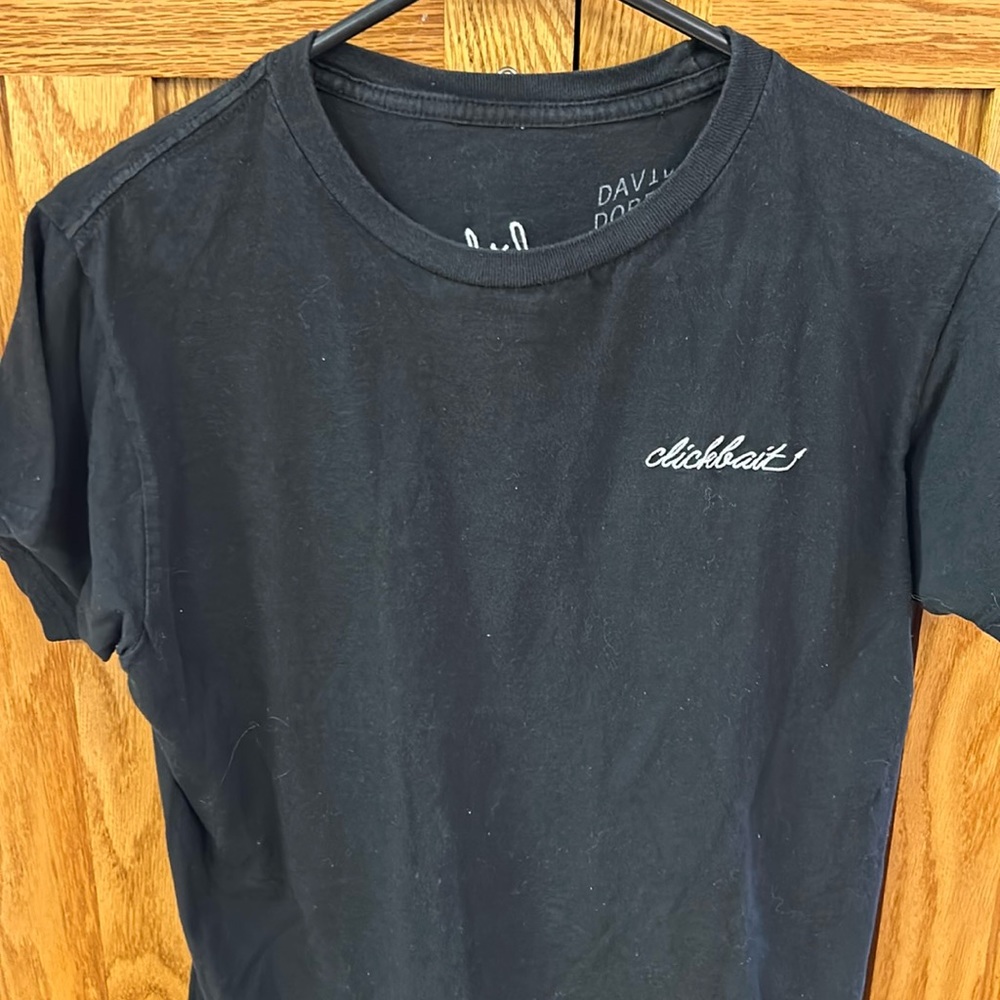 Small black David Dobrik short sleeve Clickbait t shirt